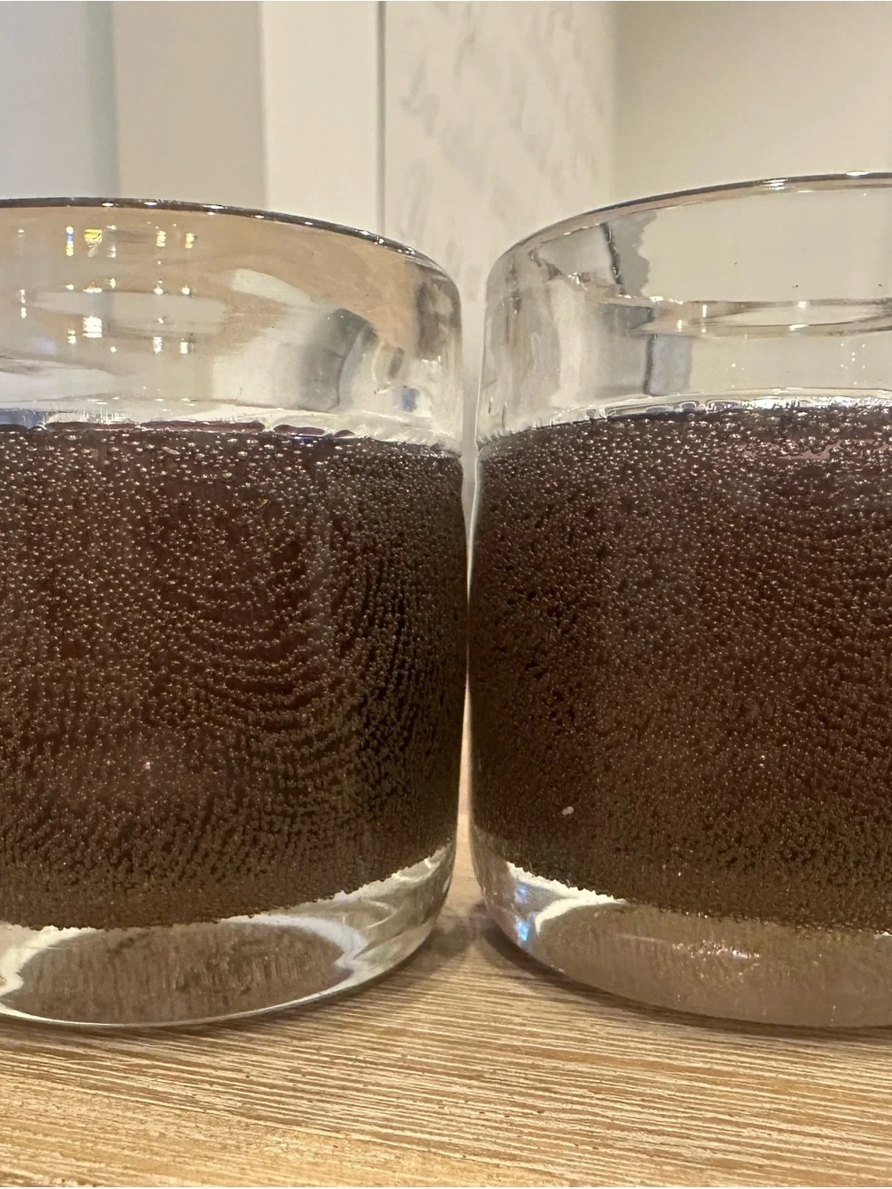 Artisan Heavy Glass Votive Holders - Set of 2 - Rich Amber/Bronze